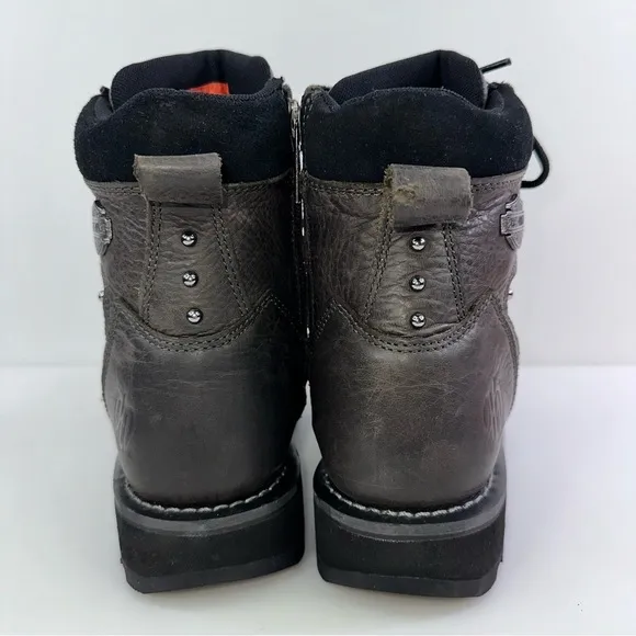 Harley-Davidson Women's Oakleigh D84277 Brown Lace Up Biker Boots - Size 9.5 M