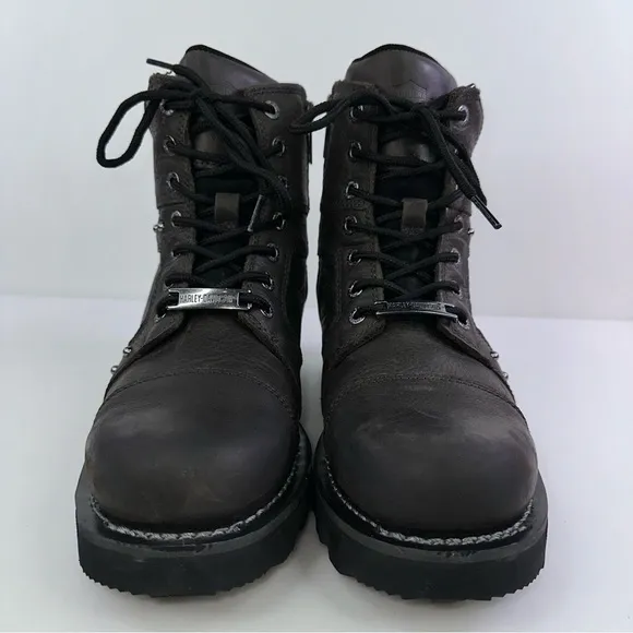 Harley-Davidson Women's Oakleigh D84277 Brown Lace Up Biker Boots - Size 9.5 M