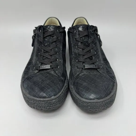 Hartjes Phil Black Side Zip Comfort Shoes Sneakers Women’s Size 6 Suede