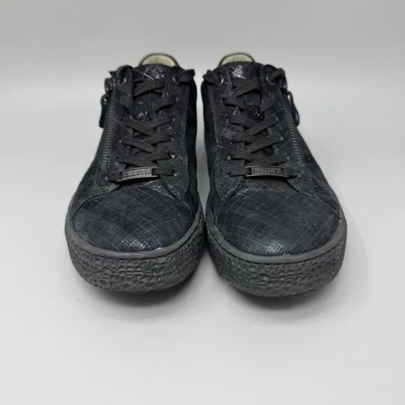 Hartjes Phil Black Side Zip Comfort Shoes Sneakers Women’s Size 6 Suede