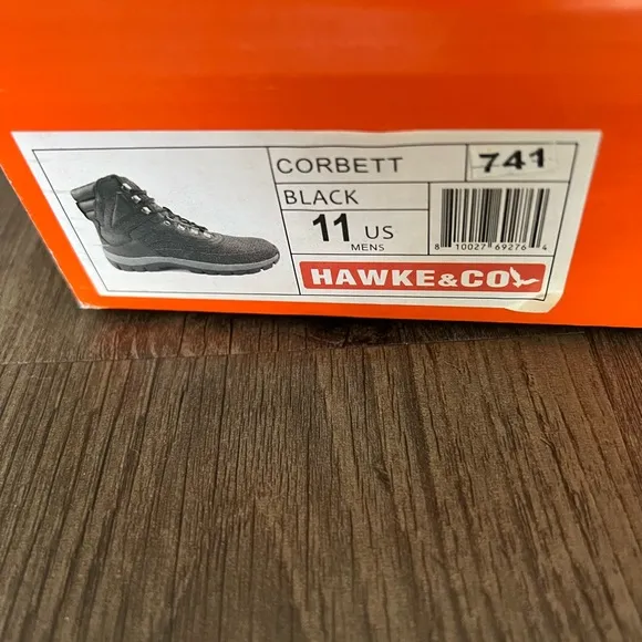 Hawke &amp; Co Black Gray Boots with Sturdy Sole and Padded Collar