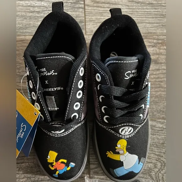 Heelys SIMPSON'S Pro 20 Bart &amp; Homer Sneakers Skates Shoes Purple Black NEW