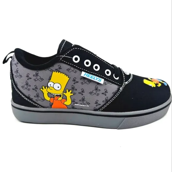 Heelys SIMPSON'S Pro 20 Bart &amp; Homer Sneakers Skates Shoes Purple Black NEW