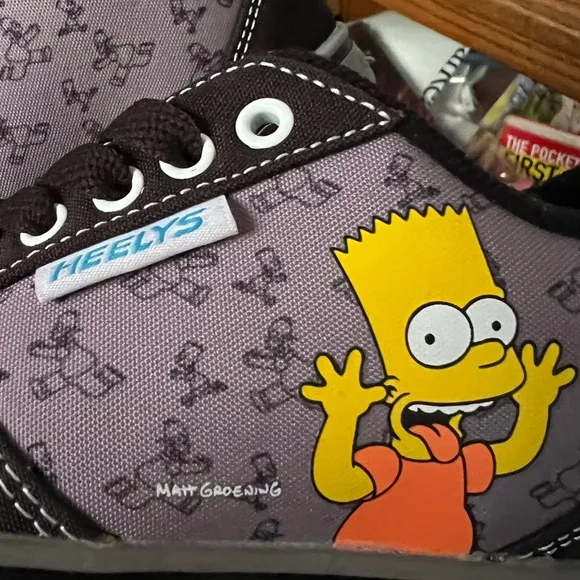 Heelys SIMPSON'S Pro 20 Bart &amp; Homer Sneakers Skates Shoes Purple Black NEW
