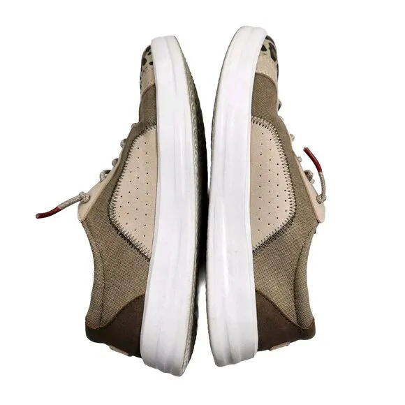 Hey Dude Karina Beige Leopard Sneakers Shoes Womens US 7 EU 38 Casual Comfort