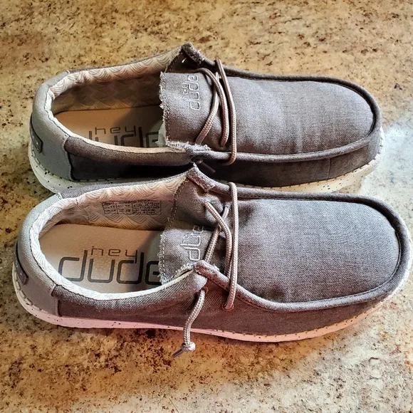 Hey Dude Men's Gray Casual Shoes Size 11