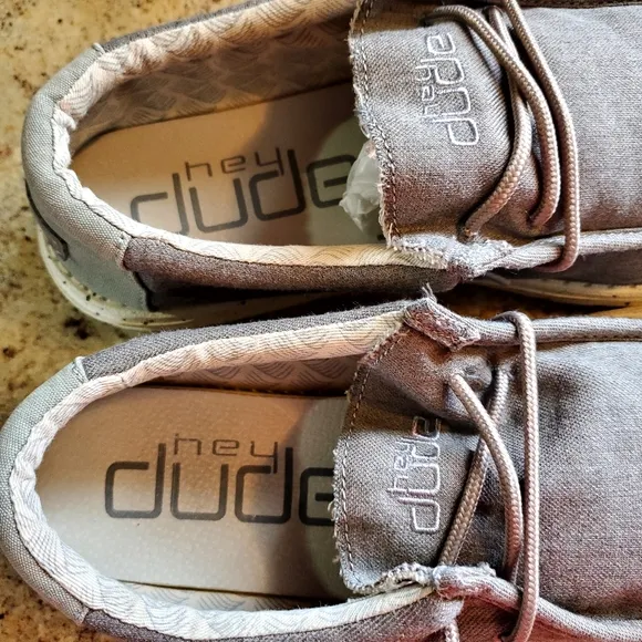 Hey Dude Men's Gray Casual Shoes Size 11
