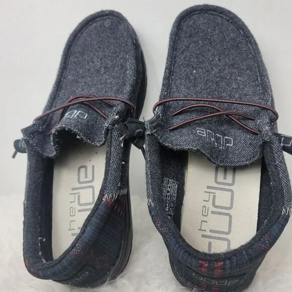Hey Dude Men's Wally Funk Wool Black Aztec  Men’s Shoes Size 9 US 42 EUR