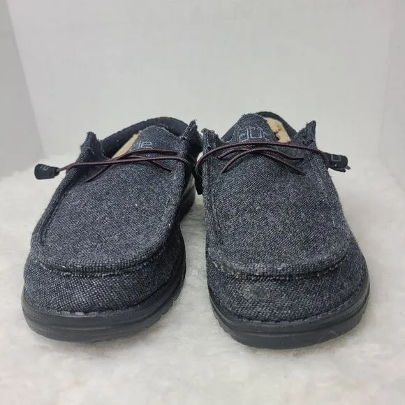 Hey Dude Men's Wally Funk Wool Black Aztec  Men’s Shoes Size 9 US 42 EUR
