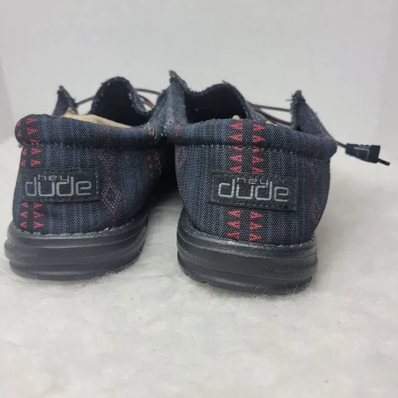 Hey Dude Men's Wally Funk Wool Black Aztec  Men’s Shoes Size 9 US 42 EUR