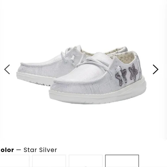 Hey Dude Wendy Youth Star Silver