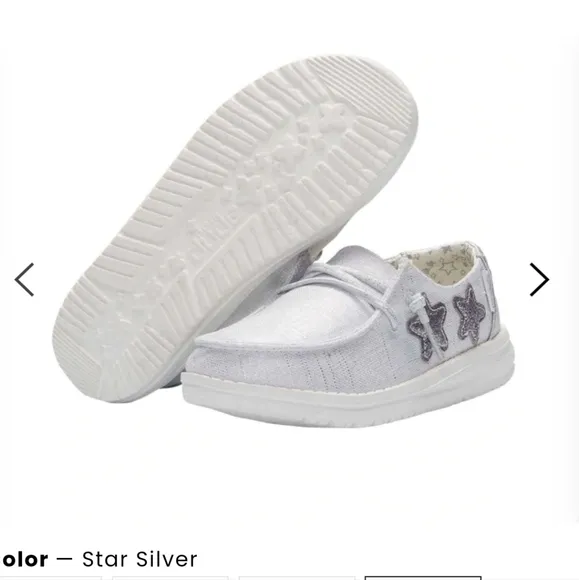 Hey Dude Wendy Youth Star Silver