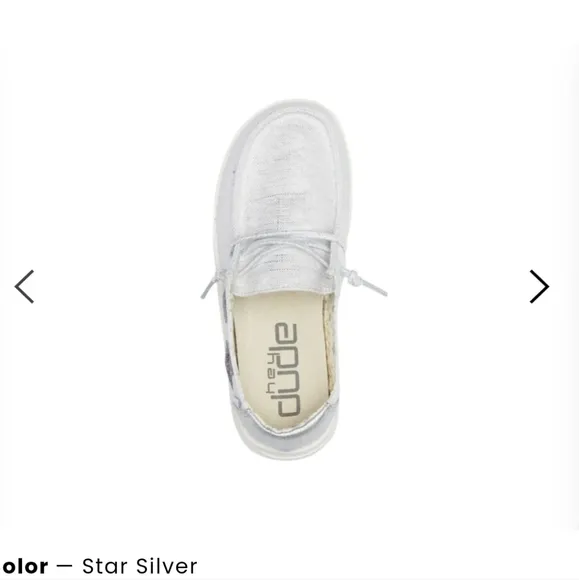 Hey Dude Wendy Youth Star Silver