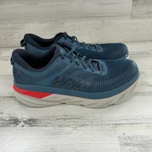 HOKA Men’s Bondi 7 Size 11.5 Running Shoes Lace Up Plush Collar Cushion Footbed