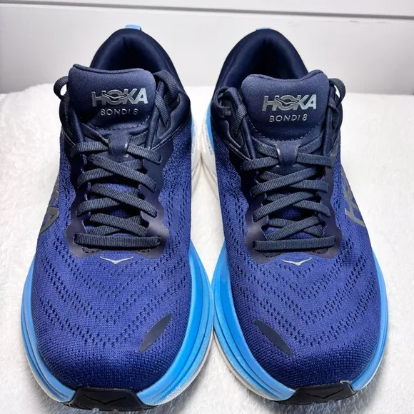Hoka Men's Bondi 8 Sneaker, Outer Space/All Aboard, Size 9