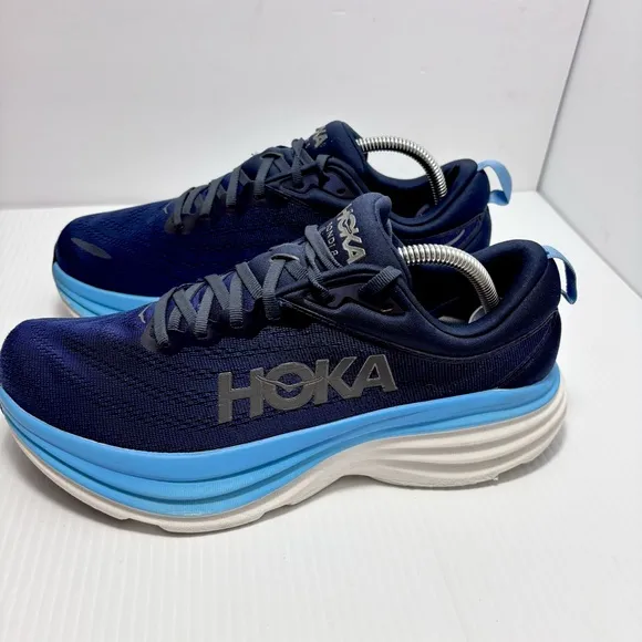 Hoka Men's Bondi 8 Sneaker, Outer Space/All Aboard, Size 9