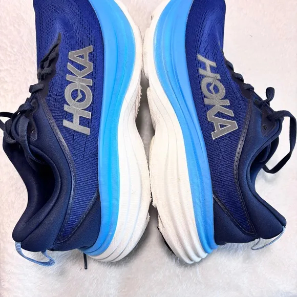 Hoka Men's Bondi 8 Sneaker, Outer Space/All Aboard, Size 9