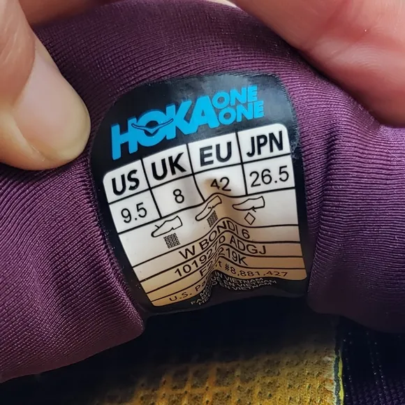 Hoka One One Bondi 6 purple running shoes