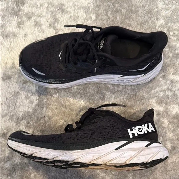 Hoka One One Clifton Black Running Shoes Sneakers
