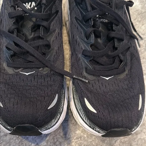 Hoka One One Clifton Black Running Shoes Sneakers