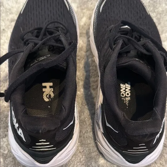 Hoka One One Clifton Black Running Shoes Sneakers