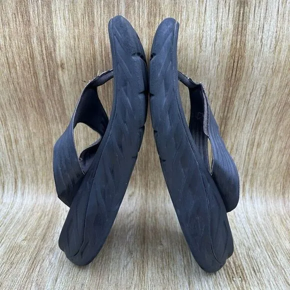 Hoka One One Ora Recovery Flip‎ Flop Men's Size 11 D Black Casual Comfort Shoes