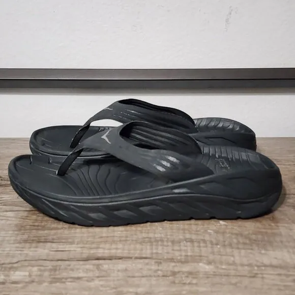Hoka One One Ora Recovery Flip Men's Sandals Shoes Size 14 Black