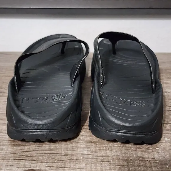 Hoka One One Ora Recovery Flip Men's Sandals Shoes Size 14 Black