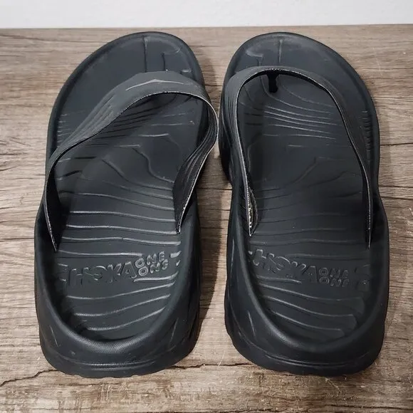 Hoka One One Ora Recovery Flip Men's Sandals Shoes Size 14 Black