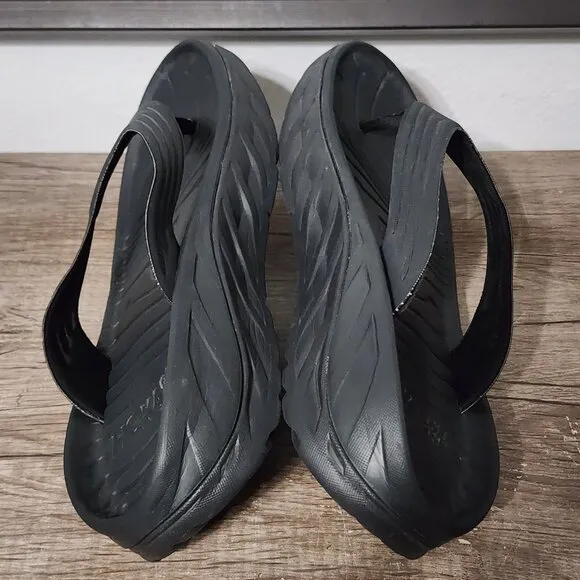 Hoka One One Ora Recovery Flip Men's Sandals Shoes Size 14 Black