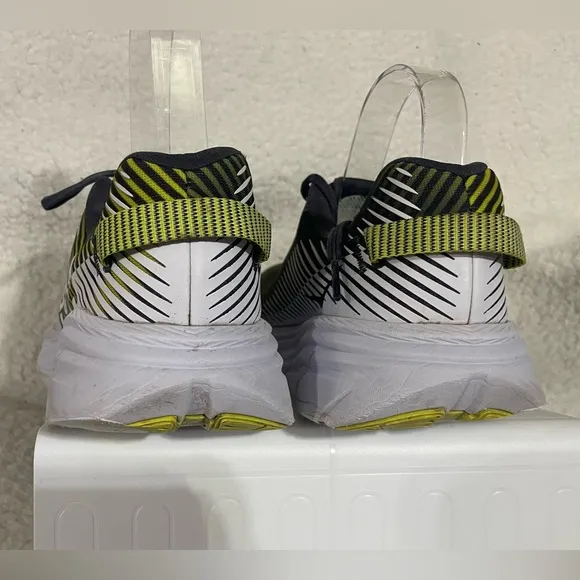 Hoka One One - Rincon 2 Striped Mesh Running Sneakers‎ - Yellow ,size 10 mens