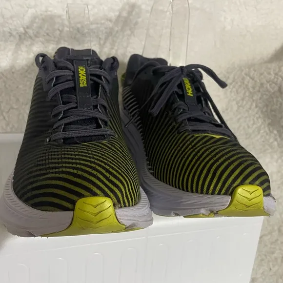 Hoka One One - Rincon 2 Striped Mesh Running Sneakers‎ - Yellow ,size 10 mens
