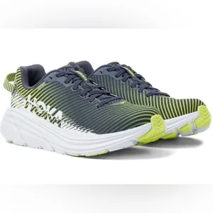 Hoka One One - Rincon 2 Striped Mesh Running Sneakers‎ - Yellow ,size 10 mens