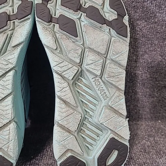 Hoka One One Rincon Shoes Sneakers Gray Aqua Sky Women Size 9/ EU 41 1/3