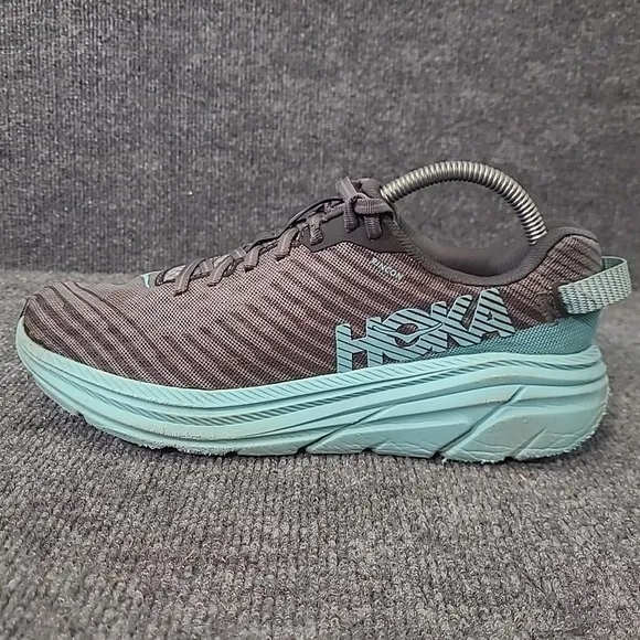 Hoka One One Rincon Shoes Sneakers Gray Aqua Sky Women Size 9/ EU 41 1/3