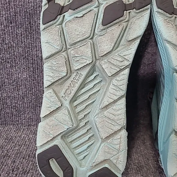 Hoka One One Rincon Shoes Sneakers Gray Aqua Sky Women Size 9/ EU 41 1/3