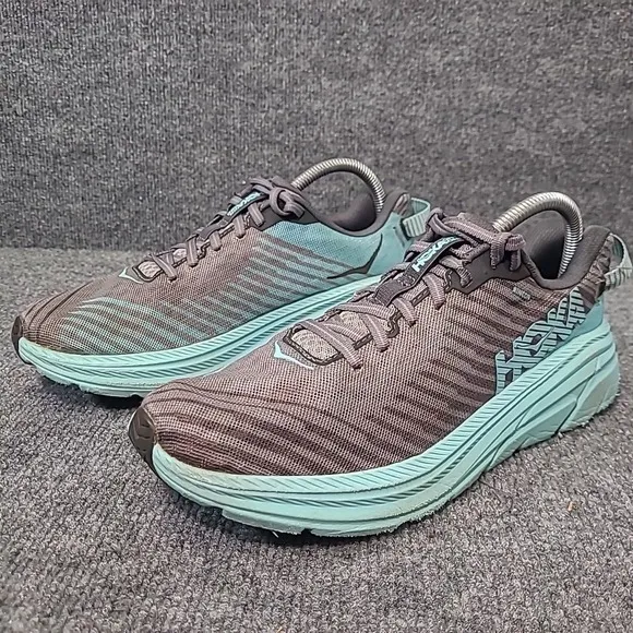 Hoka One One Rincon Shoes Sneakers Gray Aqua Sky Women Size 9/ EU 41 1/3