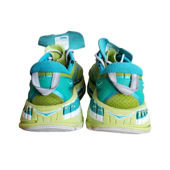 Hoka One One Stinson Lite Running Shoes Women's Size 8.5 Lime Blue  no Insoles