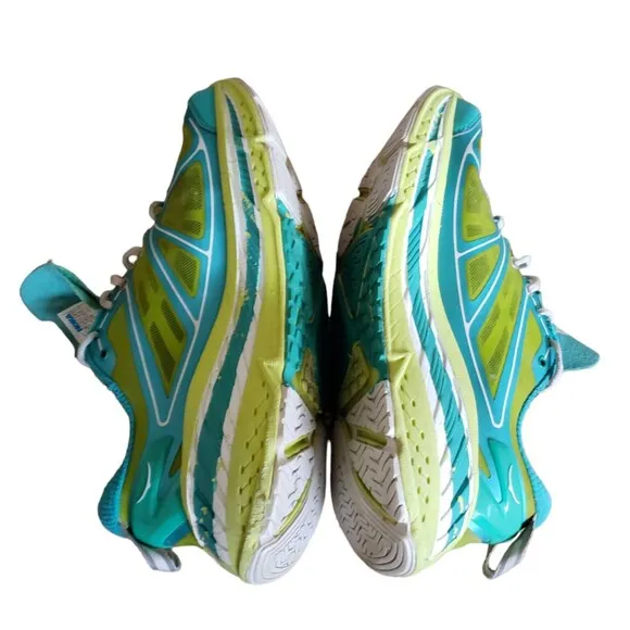 Hoka One One Stinson Lite Running Shoes Women's Size 8.5 Lime Blue  no Insoles