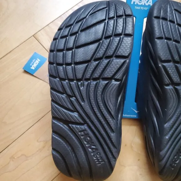 Hoka Ora Recovery Slides Flip Flops Shoes Womens Size 8 Black