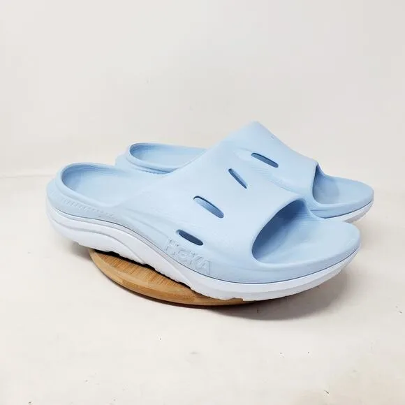 Hoka Sandals Mens 10 Ora Recovery Slide 3 Slip On Pool Beach Blue Shoes