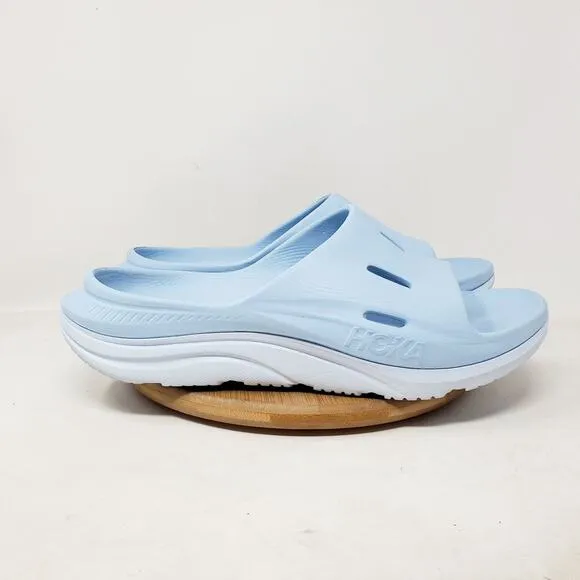 Hoka Sandals Mens 10 Ora Recovery Slide 3 Slip On Pool Beach Blue Shoes