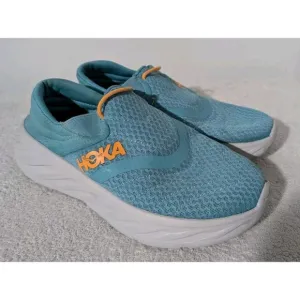 Hoka Shoes Ora Recovery 2 Aqua Blazing Orange Slip On Shoe 1119397 Abor Men’s 9
