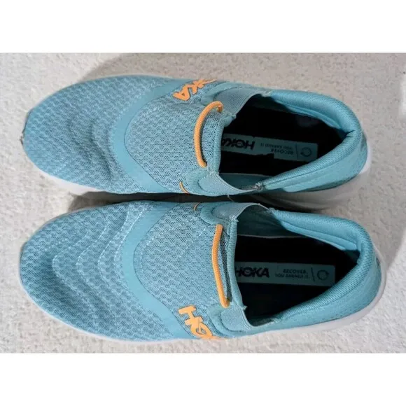 Hoka Shoes Ora Recovery 2 Aqua Blazing Orange Slip On Shoe 1119397 Abor Men’s 9