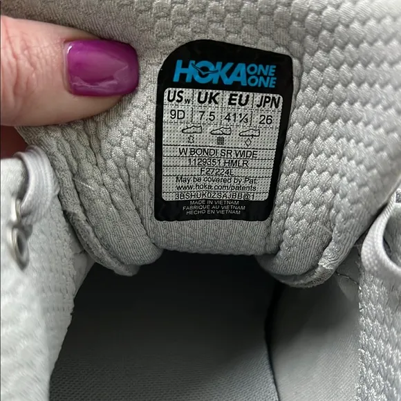 HOKA Women's Bondi SR Wide Running Shoes Sneakers in Harbor Mist