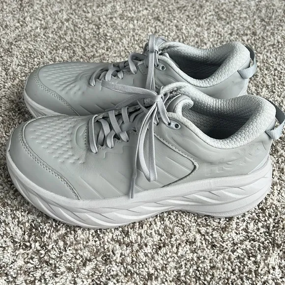 HOKA Women's Bondi SR Wide Running Shoes Sneakers in Harbor Mist