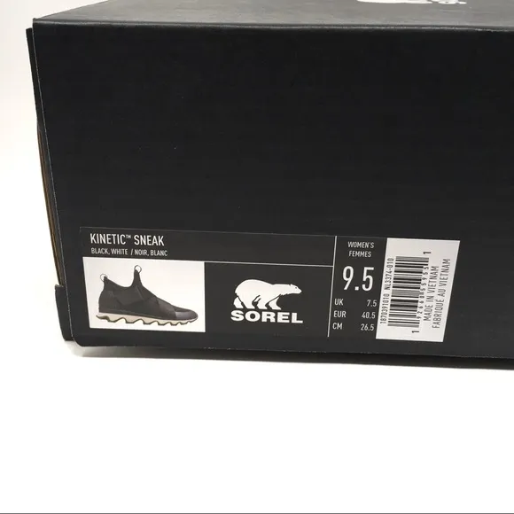 🎉Host Pick🎉Sorel Kinetic Sneaker Black/White Slip-on Shoes, Sz 9.5