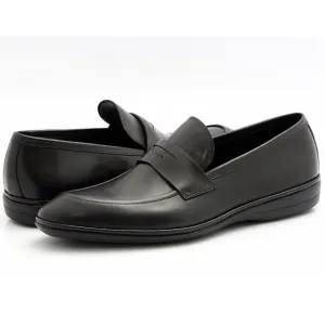 Hugo Boss | ‘Calid’ Black Leather Loafers Shoes
