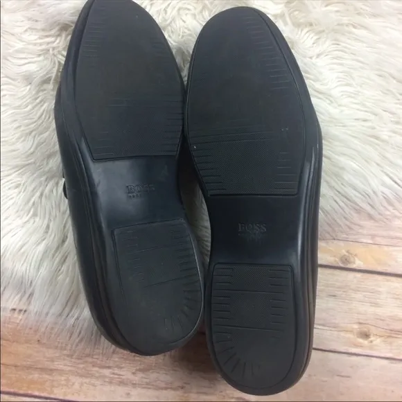 Hugo Boss | ‘Calid’ Black Leather Loafers Shoes