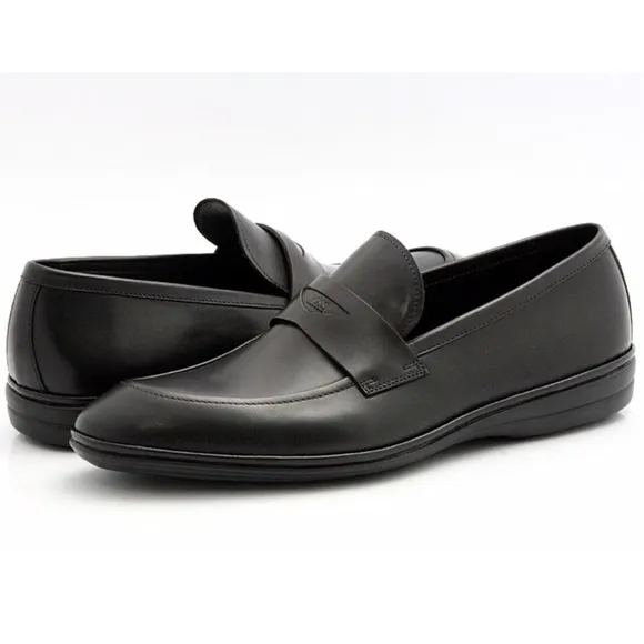 Hugo Boss | ‘Calid’ Black Leather Loafers Shoes